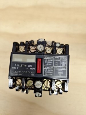 Allen-Bradley Bulletin 700-N800A1 Control Relay Type N 120V 60Hz 110V 50Hz   