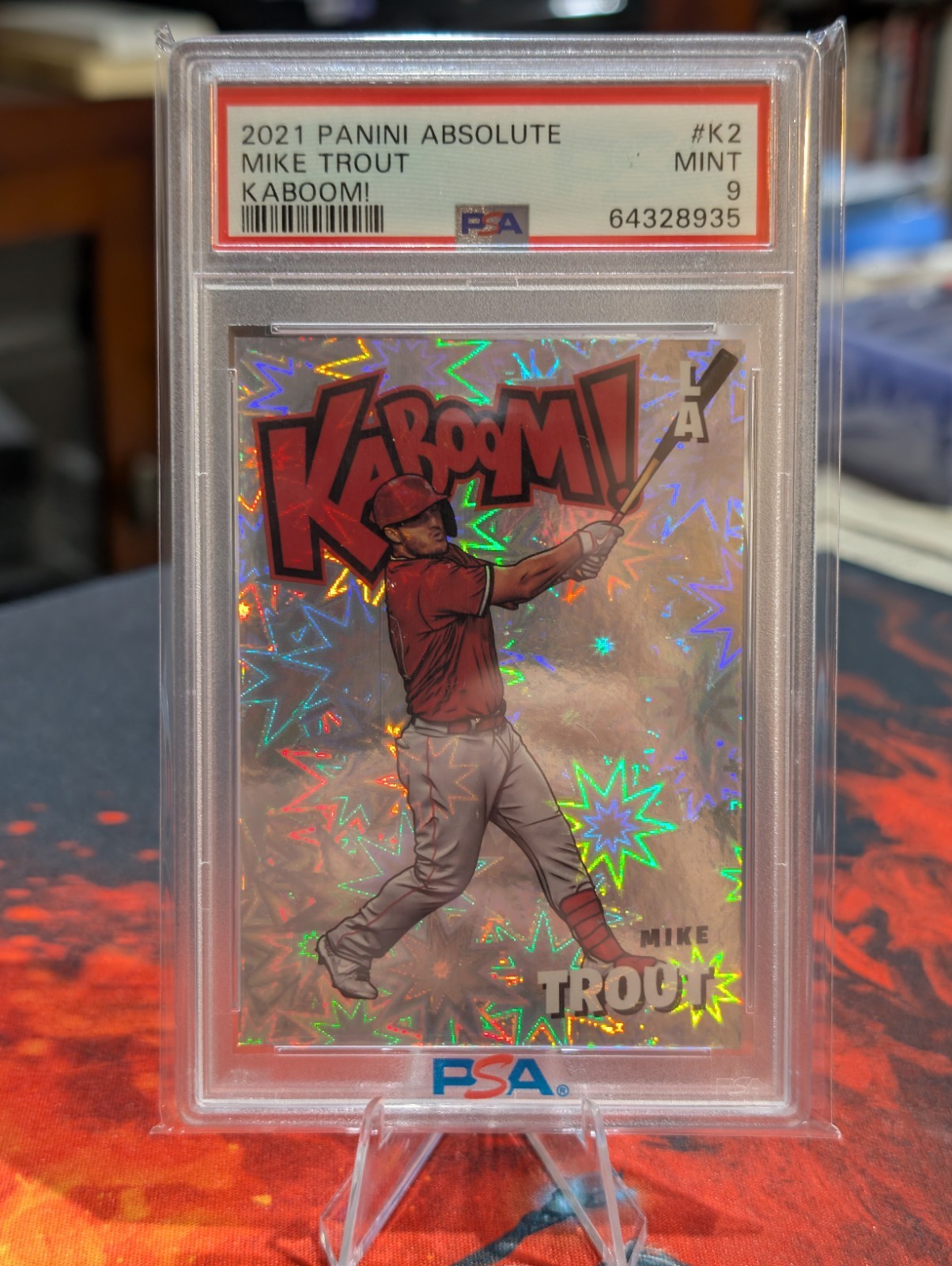 2021 Panini Absolute - Kaboom! Mike Trout #K2 PSA 9 Case Hit Rare SSP Angels