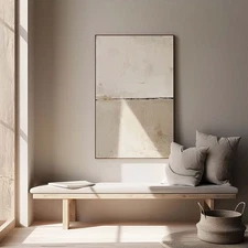 Gray Hand Painted on Oil Painting Home Decor Abstract Wall Art Serenity 