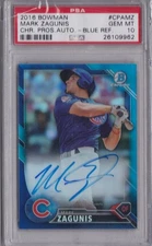 MARK ZAGUNIS 2016 Bowman Chrome Pros RC Blue Ref Autograph /150 PSA 10 auto Pop2