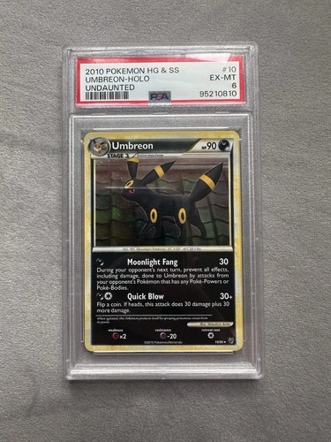 Umbreon 10/90 Alt Holo Art Pokemon Undaunted Low Pop RARE PSA 6
