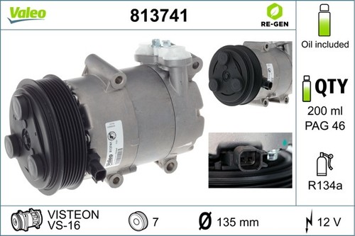 COMPRESSOR AIR CONDITIONING 813741 FOR FORD TRANSIT/Bus/Van/Platform/Chassis - Picture 2 of 10