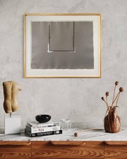 Robert Motherwell Gray Open with White Paint Signed Etching Edition of 79