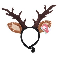 Cute Photo Prop Brown Christmas Antler Headband for Dogs Cats Pet Brown Headwear