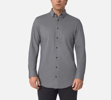 Modern Ambition Men's Button-Up Sports Shirt Dark blue Large 16-16.5