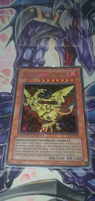 YUGIOH! Heiliger Phönix von Nephthys EEN DESE3 Secret Rare Deutsch Holo - Knicke