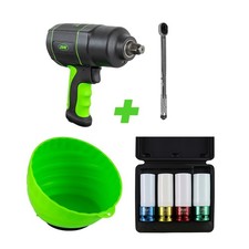 53608 AVVITATORE PNEUMATICO+ 51127CHIAVE DINAMOMETRICA + 52338 SET DI 4 BUSSOLE 