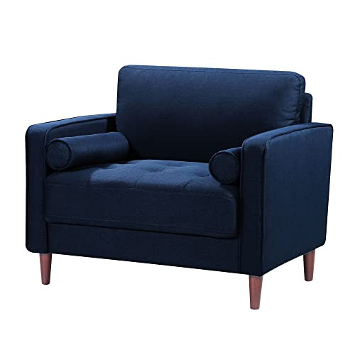 Lifestyle Solutions Lexington Navy Blue Armchair for Stylish Comfort