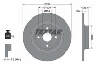 2 X Bremsscheibe Textar 92320003 FüR Mazda MX-5 IV
