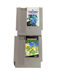 Vintage Nintendo NES Game Lot Mario Batman Simpsons TMNT + Game Genie Authentic
