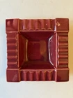 McCoy Pottery 1970’s Ashtray 6”x6” Made In USA Brick Red
