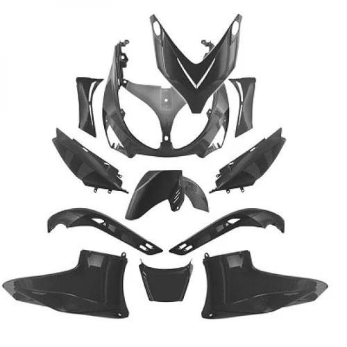 367000 12 PIECE FAIRING KIT Yamaha TMAX T MAX 500 2001-2007 NEUTRAL BLACK,