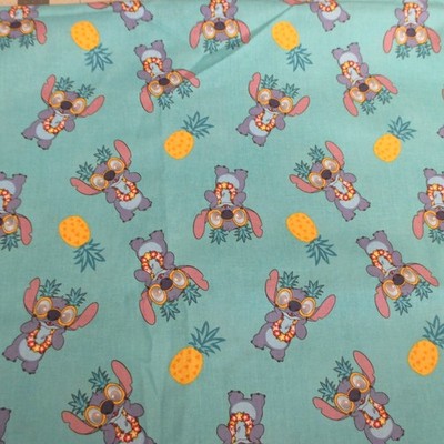 Cotton Fabric STITCH PINEAPPLE Cotton Fabric by SPRINGS CREATIVE 1yd 30'' x 44