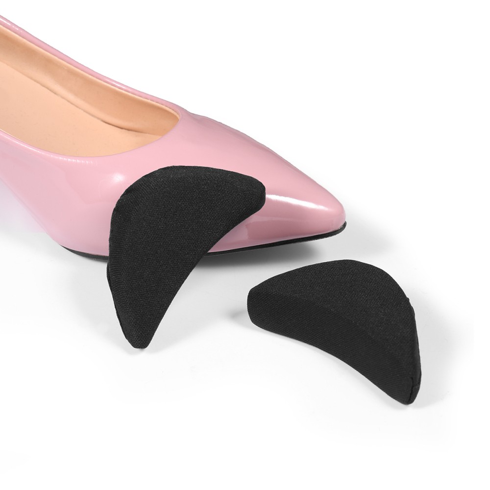 2 Pairs Black Sponge Shoe Filler Inserts For Big Shoes