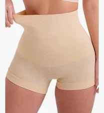 Empetua by Shapermint Women's Size L Beige Nude High Waisted Shaper Boyshort