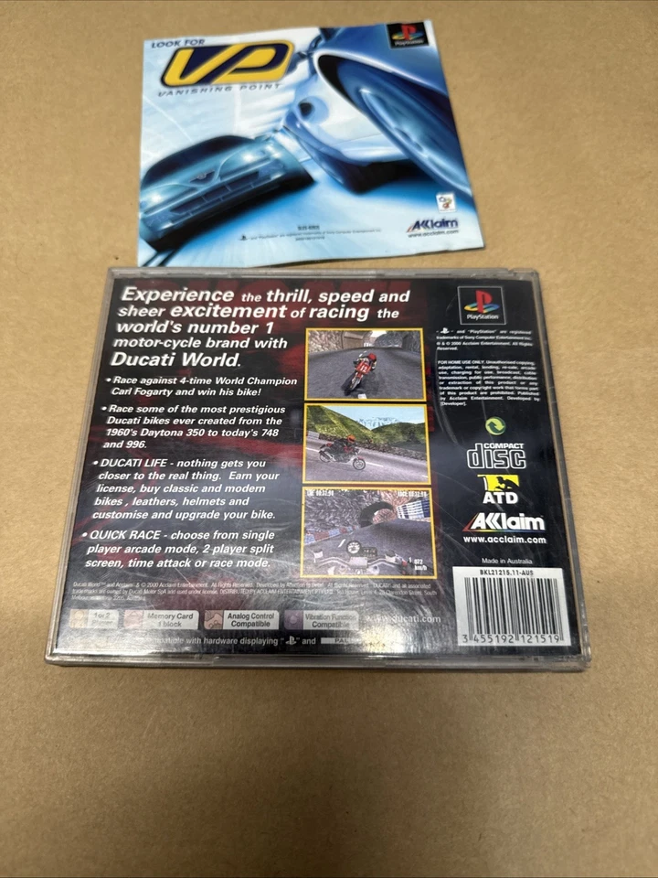 Ps1 PlayStation Ducati World PS1 Game Untested - Image 4 of 4
