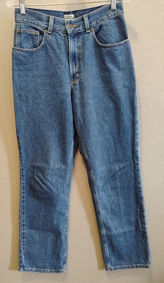 L L Bean Clasic Fit Straight Jeans Size 8 100% Cotton High Rise