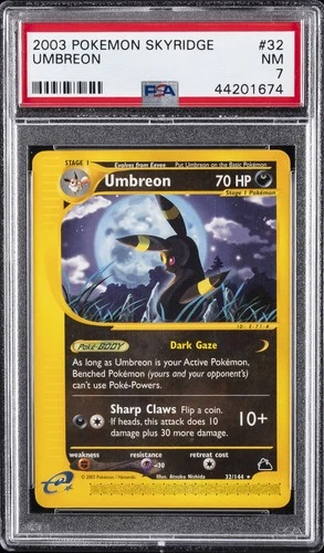 2003 POKEMON SKYRIDGE #32 UMBREON PSA 7