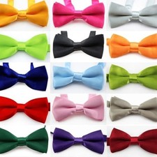 Bowtie Mens Adjustable Formal Wedding Party Necktie Bow Tie Solid Color Tuxedo