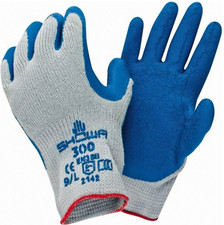 1 Piece BLUE LATEX RUBBER Palm Coated General Purpose Protective Work Gloves 7/S