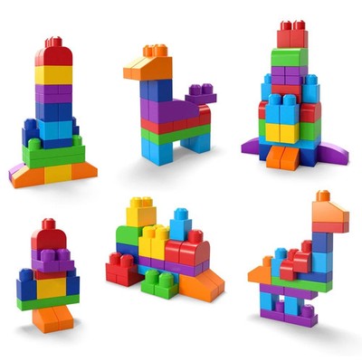 Mega Bloks First Builders große Bautasche 60-teiliges Blockset Kleinkind Spielzeug UK
