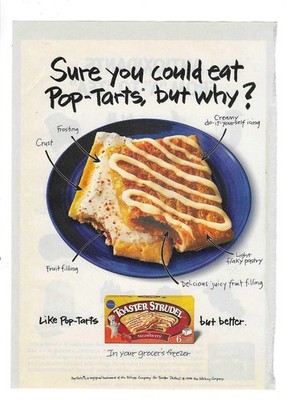 1998 Pillsbury Toaster Strudel & Lipton Green Tea Print Ads