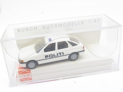 345HO /03 - Busch H0 45728 - Ford Escort Dänische Polizei - top in OVP