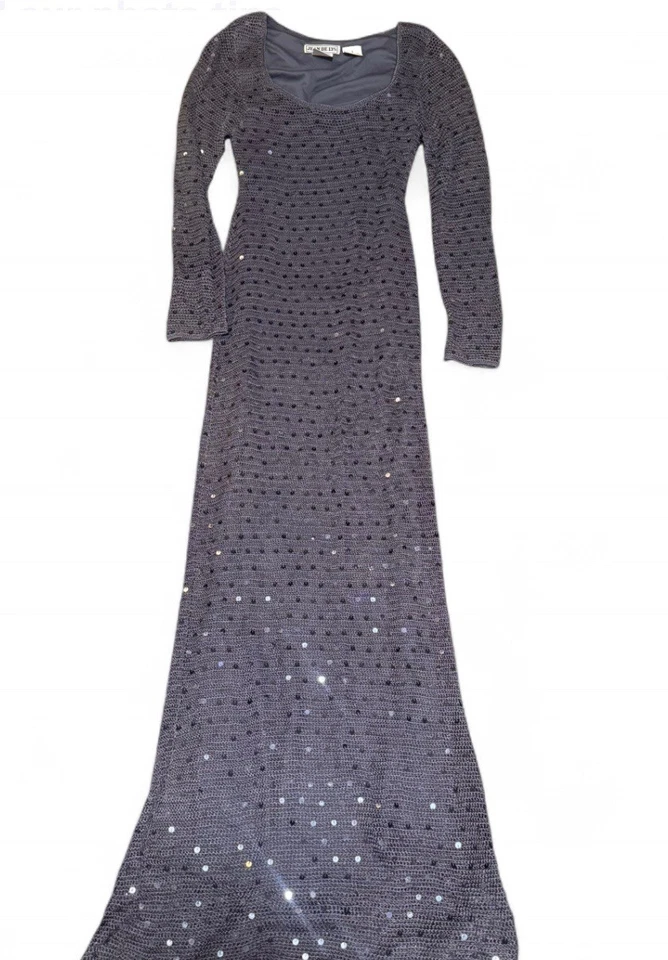 Vestido Jean De Lys Gris por Alice Paris Lentejuelas Talla S Madre de la Novia Vacaciones Foto 2 de 4