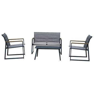 Loungegruppe 'Dublin', 4-tlg., grau