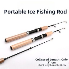 Canna da Pesca Ghiaccio Pesca Ghiaccio Costruzione Vetroresina Design Pieghevole