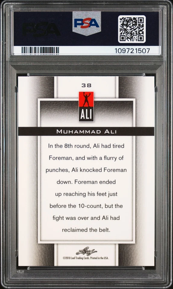 2011 Leaf Metal Ali #38 Muhammad Ali 1/1 Gold Prismatic PSA Authentic!! - Image 2 of 2