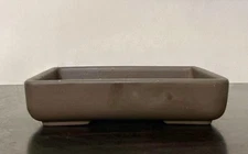 Japanese Bonsai pot TOKONAME SHIDEI Unglazed Rectangular Small W17cm SENKO-EN