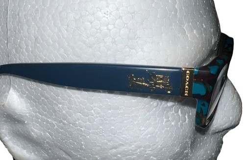 Coach 6078 Blue Plastic Rectangle Eyeglasses for Women-Frames Only - Picture 3 of 8