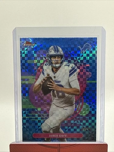 2025 Topps Finest Football Blue X-Fractor Jared Goff #131