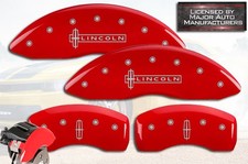 2020-2024 Lincoln Corsair Front + Rear Red MGP Brake Disc Caliper Covers "Star"