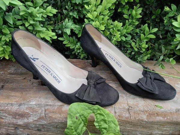 Women Peter Kaiser Boots Black Suede 35.5 #C9UX