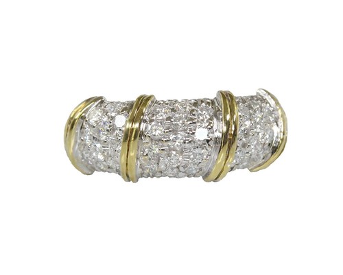 ESTATE .36CT DIAMOND 14KT WHITE GOLD 3D ETERNITY WEDDING