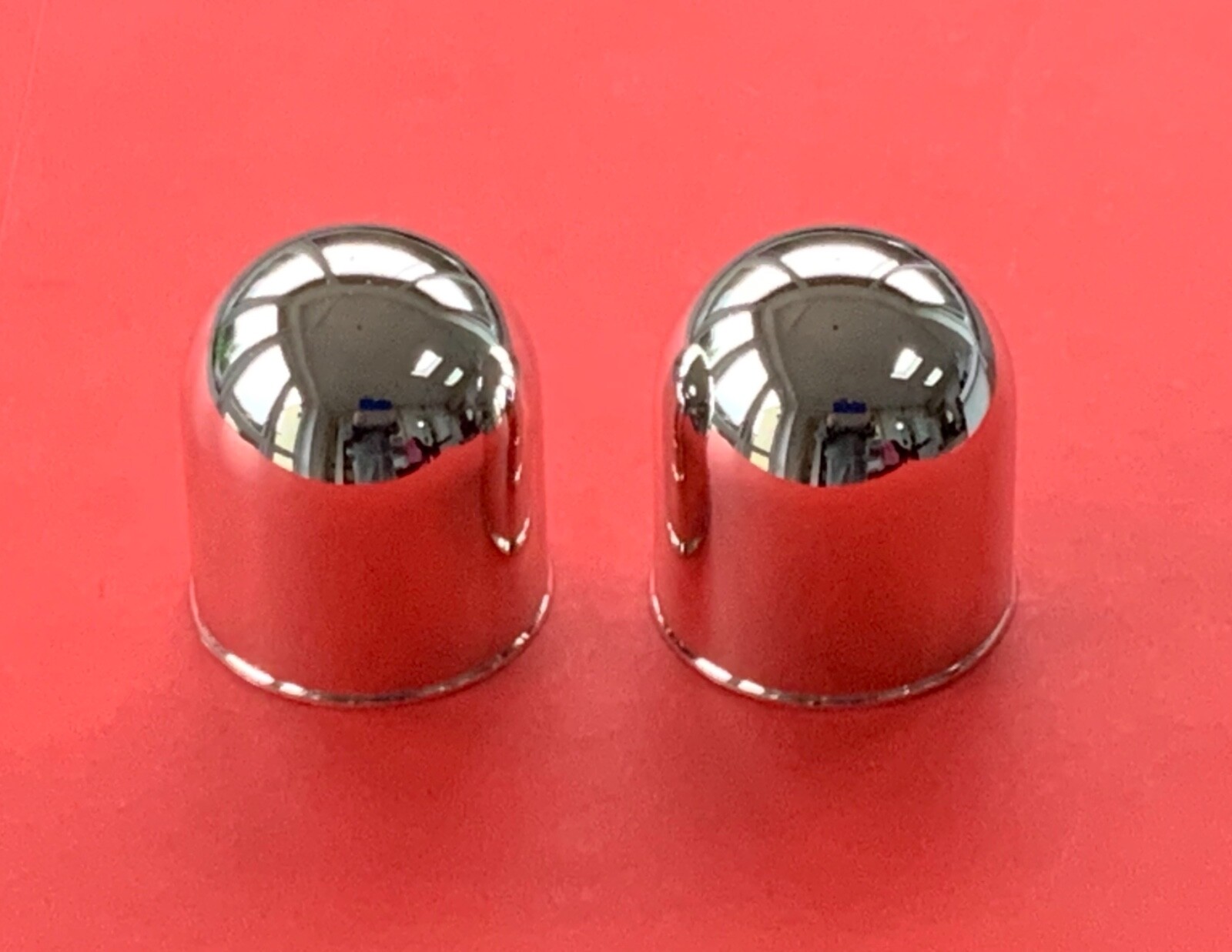 2 x CHROME Plastic TowBall Cover Cap Protector For 50mm Swan Neck Flange NEW