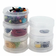 Storage Container Impact Resistant Stackable Clear Containers 5 For Beads Crafts