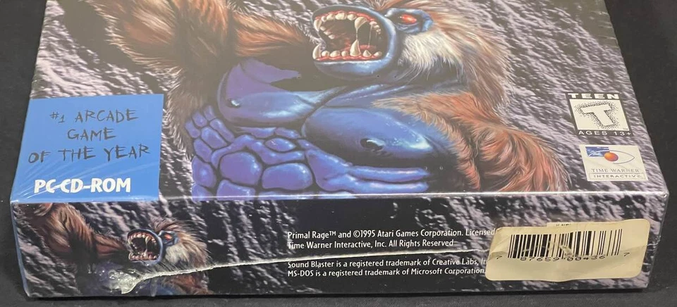 RARE PRIMAL RAGE BIG BOX SEALED PC CD-ROM GAME 1995 ATARI - Image 3 of 4