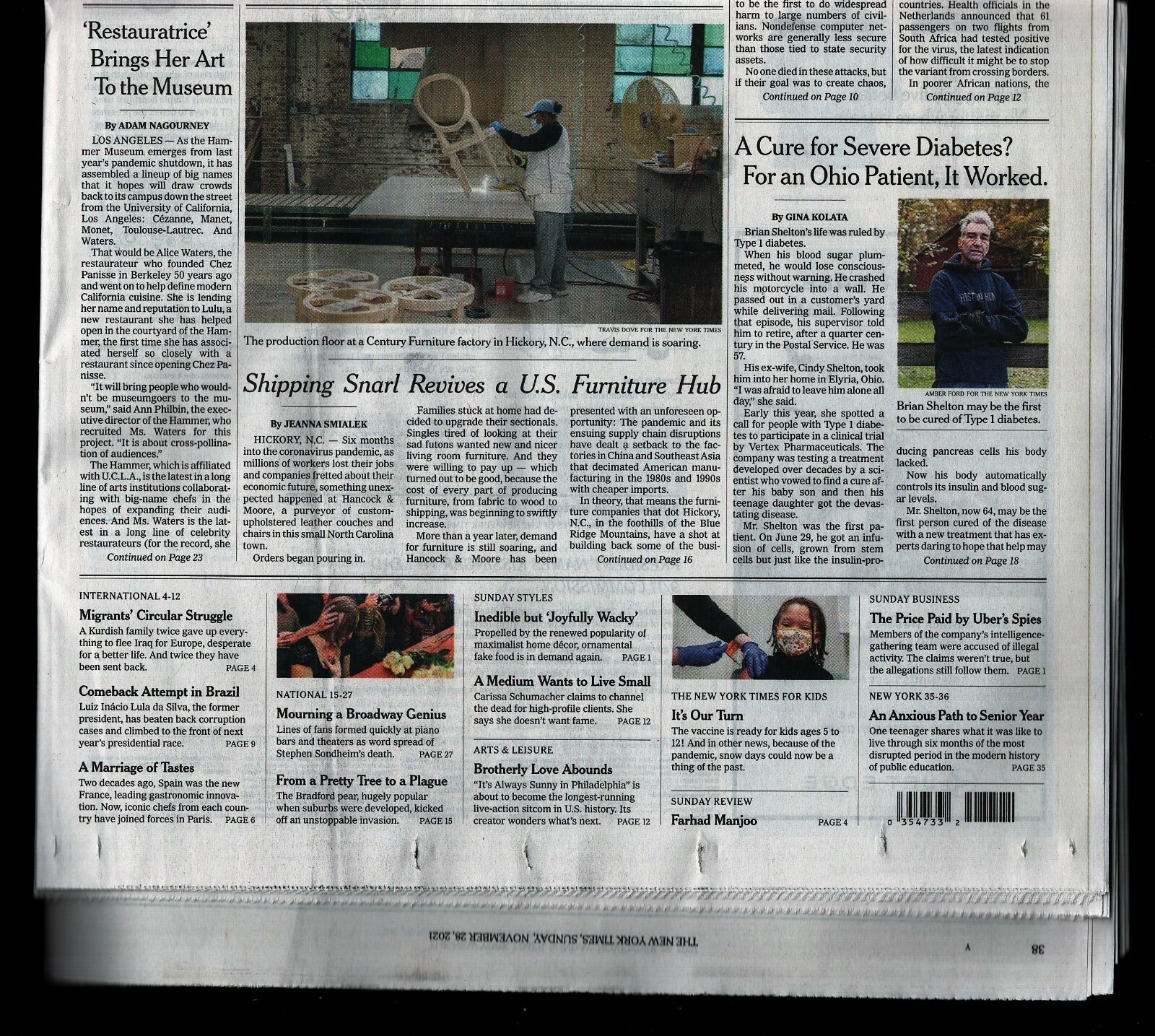 New York Times, SUNDAY Nov 28 2021 Iran Israel Cyberwar Africa Travel 122721WEEM