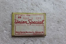 Vintage Union Special 301GS Sewing Machine Needles - Size 036 -Quantity 25 - NOS