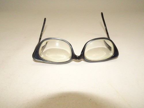 Vintage Blue Cat Eye ZWC Glasses 5 1/2" Temple Plastic Frames - Picture 2 of 5