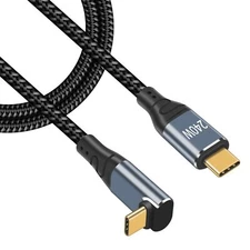 USB-C Male Cable 240W Up/Down 90° Angled Charger for Laptop Phone Tablet 3.3ft