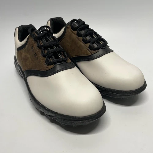 FootJoy GreenJoys Size 11 Medium Mens Golf Shoes 45516 White/Brown New in Box