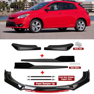 For Toyota Matrix  Front Rear Bumper Lip Spoiler Diffuser Body+ Side Skirt Rods