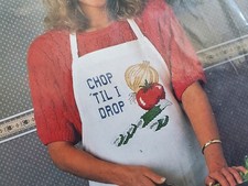 Candamar Designs Kitchen Stitchen' Chop Til I Drop Apron cross stitch kit
