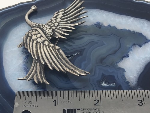 VINTAGE DANECRAFT STERLING SILVER PEACOCK BROOCH PIN MID CENTURY 925 - Picture 7 of 7