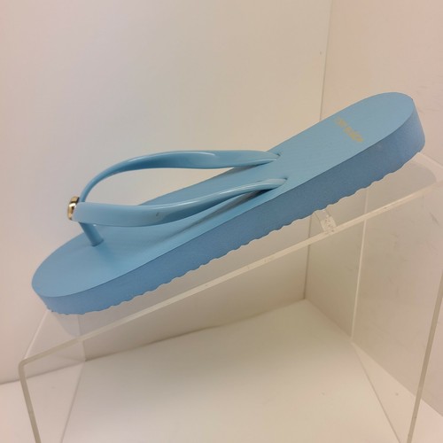 tory burch light blue flip flops