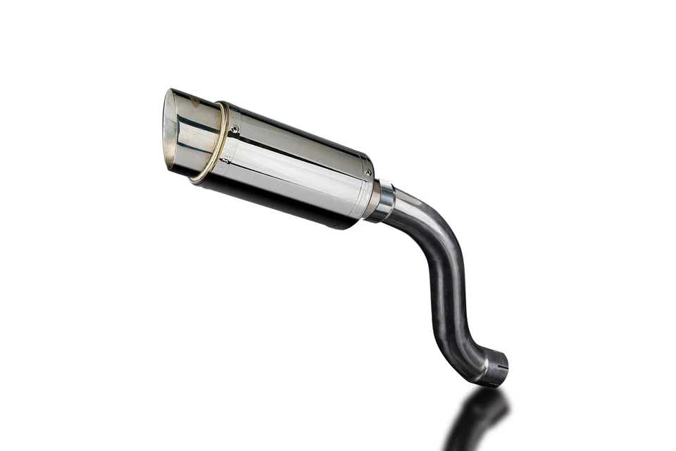 Triumph Daytona 955i 2001-2006 Slip On 8" Round Stainless Exhaust Muffler Kit - Image 4 of 4